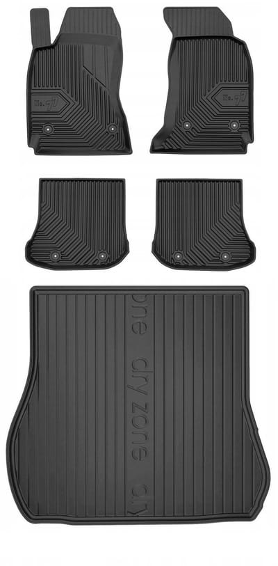 FROGUM Lijn 77 – Automatten & kofferbakmat – Perfecte pasvorm – Hoge beschermrand – Geurloos TPE (Audi A4 B5 Kombi)