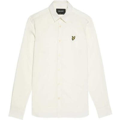 Lyle & Scott Heren Bamboe Shirt Met Lange Mouwen (Wit)