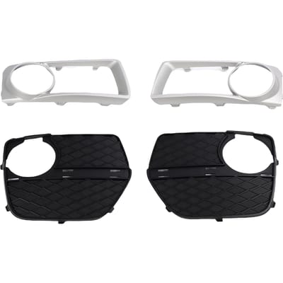 Voor Onderbumper Mistlicht Grille Afdekking Inzetstukken met Mistlamp Sierlijst Frame Bezel 51117312595 gray