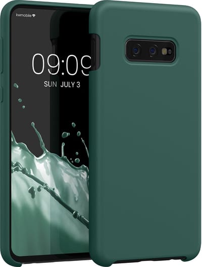 kwmobile telefoonhoesje geschikt voor Samsung Galaxy S10e - Hoesje met siliconen coating - Smartphone case in dennengroen