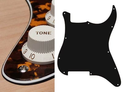 Boston ST-300-RY pickguard, Stallion, no holes (only screw holes), 3 ply, tiger yellow