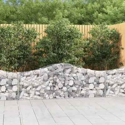 vidaXL Schanskorven 30 st gewelfd 200x30x60/80 cm gegalvaniseerd ijzer