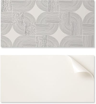 Decoratief vinyl paneel met afbeelding voor keuken of badkamer, 100x50 cm, geometrische lijnen in het patroon.