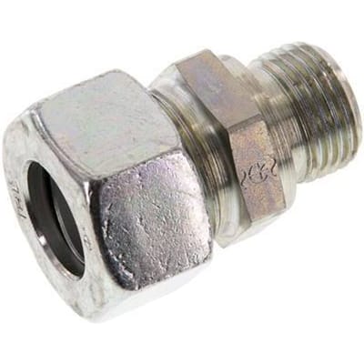 G 1/2'' Buitendraad x 18L Verzinkt Stalen Rechte Snijring Koppeling 315 Bar DIN 2353