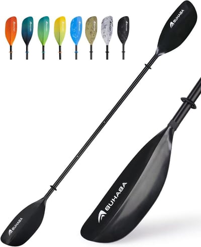 Verstelbare Kajak Peddel - Dubbele Peddel - Watersport - Drijvend Lichtgewicht - 230-250 cm - Zwart