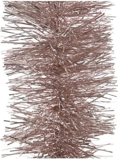Kerstslingers - lichtroze - folie lametta - 10 x 270 cm - kerstboom versieringen/decoratie
