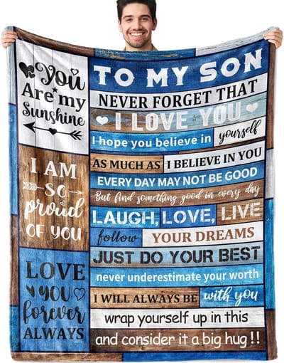 Zoon Deken - Geschenk deken - Warmte en comfort - Zachte flanel stof - 127 x 152 cm - Blauw