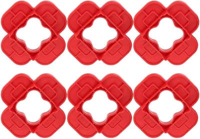 Afstandhouders Terrasplanken - Precisie Gereedschap - Uniforme Openingen - 4 Dikte In 1 - 6 Stuks - Rood