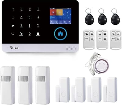 Slim Alarmsysteem - Thuisbeveiliging WiFi - Huis Beveiligen - Huisdier Immuun Sensor - 185x125x14.7mm - Zwart