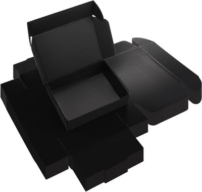 Verzenddozen - Kleine dozen - Kleine items verzenden - Eenvoudig te monteren - 7x5x2 inch - Zwart