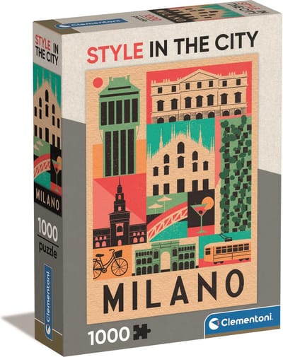 Clementoni - Puzzel - 1000 Stukjes - Style in the City Milano - Puzzel Voor Volwassenen