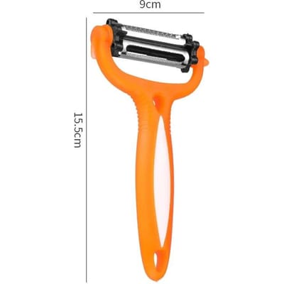 1PC Nieuwe Multifunctionele 360 Graden Draaibare Schiller Keukengereedschap 3 in 1 Draaibare Fruit Groente Wortel Aardappel Schiller Snijder Slicer orange