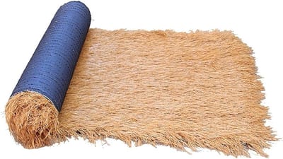 Kunstmatig strodak - Synthetisch riet - Exotische decoratie - Brandwerend en duurzaam - 1 x 10 m - Geel