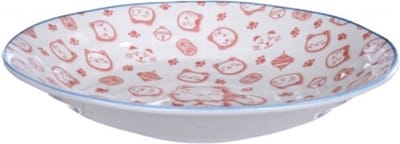 Tokyo Design Studio - Kawaii - Lucky Cat - Diner Plate - Red - 25.3x5 cm - Diep Bord - Noodle Kom - Pasta Kom.