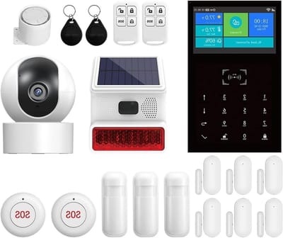 Draadloos Alarmsysteem - Beveiligingsalarm Huis - Huisbeveiliging - Met SMS en App melding - 1 stuk - Wit