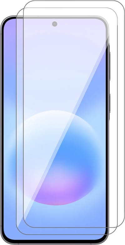 Screenprotector geschikt voor Samsung Galaxy A57 / A37 / S25 FE / S24 FE – 2 Stuks – UltraClear Gehard Glas – Case Friendly – 9H Krasbestendig