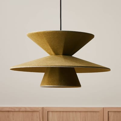 LOOM DESIGN LED hanglamp Morphic, groen, vilt, Ø 50 cm