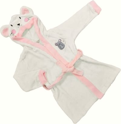 Badjas Kind - Ultra Zachte Fleece - Maat 110/116 - Muis Design - Warm en Comfortabel
