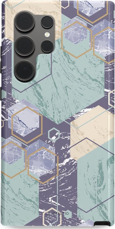 Casetastic hoesje geschikt voor Samsung Galaxy S24 Ultra - Dubbellaagse bescherming - Veerkracht - Fashion Case - Zilver Crème