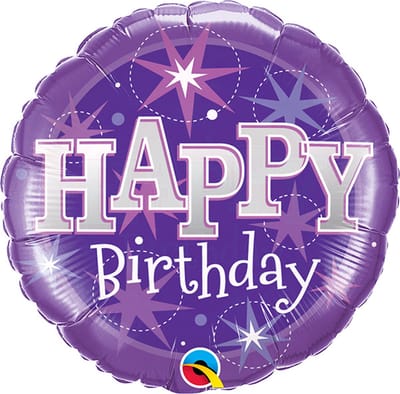 Wefiesta - Folieballon SPARKLE Happy Birthday PAARS