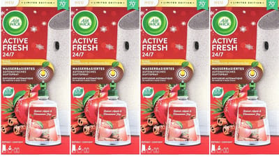 Air Wick Starterset - Fresh Apple & Cinnamonn Joy - 4 Stuks - Voordeelverpakking