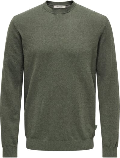 ONLY&SONS - ONSLOUI REG 12 MEL CREW KNIT NOOS - Heren - Gebreide truien