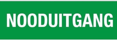 Sticker 'Nooduitgang'