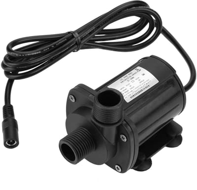 Dailygoody - Mini Waterpomp - Borstelloze Waterdruk Boost Pomp - Zwart - Hydraulische Kop - 1500L/H - Geschikt voor Tuin en Industrie