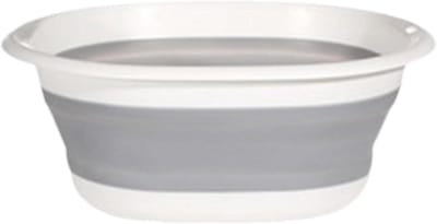 Opvouwbare wastafel - Draagbare spoelbak - Kamperen en reinigen - Hangend design - 31 cm breed - Grijs Medium