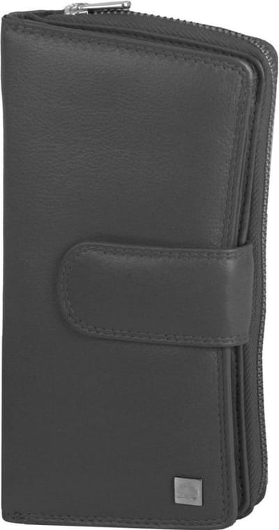 Greenburry Spongy Portemonnee Leder 18 cm - Dames - Staand formaat - black