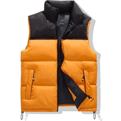 Koppelvest Herfst en Winter Heren Verdikt Vest Vest Kleurblokkerende Katoenen Jas Paardenclip Jas voor Dames 8XL black