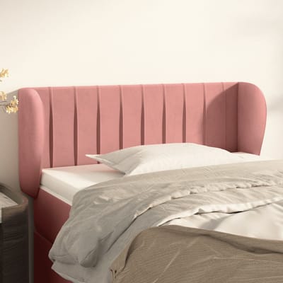 vidaXL - Hoofdbord - met - randen - 83x23x78/88 - cm - fluweel - roze
