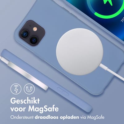 imoshion Hoesje - Geschikt voor iPhone 12 Pro / 12 - Color Backcover met afneembaar koord geschikt voor MagSafe - Ash Blue