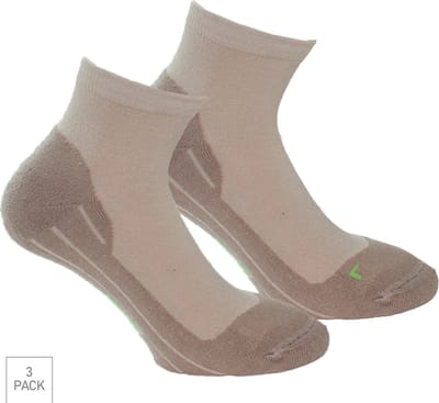 Boru Bamboo - 3-Pack - Quarter Wandelsokken XP - Bamboe - Hypoallergeen - Heren / Dames - beige - 35-38 - 2343