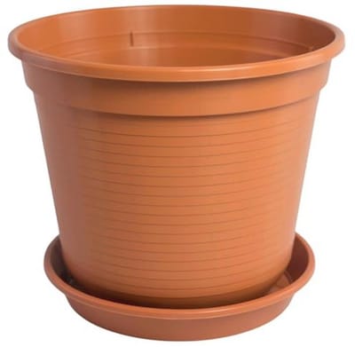 Bloempot met Onderzetter - Terracotta, 26 cm, Verschillende Maten en Kleuren