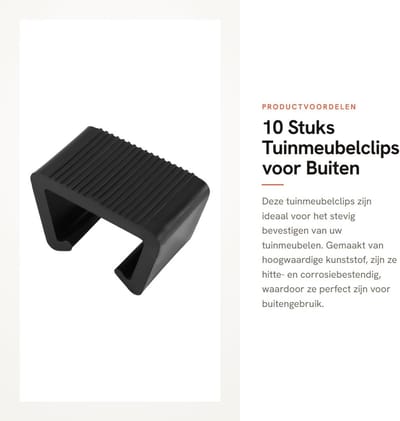 Dailygoods - 10 Stuks Tuinmeubelclips voor Buiten