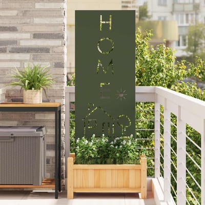 vidaXL - Tuin - Privacy - Scherm - Olijfgroen - 50 - x - 140 - cm - Koudgewalst - staal