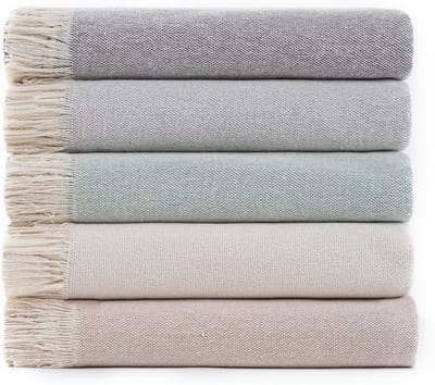 - Multifunctioneel sprei voor bed, banksprei, gemaakt in Spanje, glad (230 x 260 cm, zandbeige)