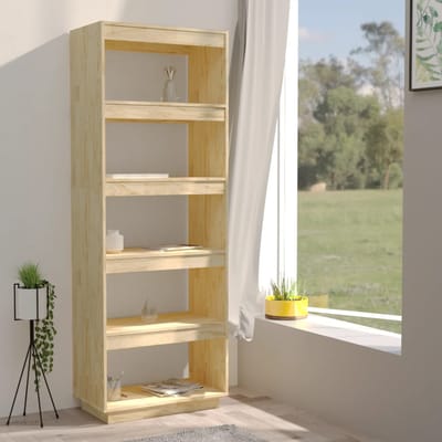 vidaXL - Boekenkast - / - kamerscherm - 60x35x167 - cm - massief - grenenhout