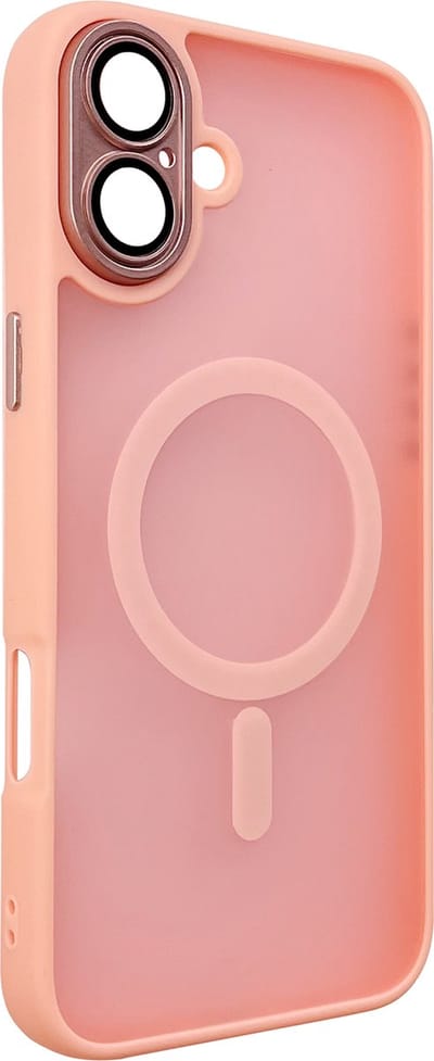 Casemania Hoesje Geschikt voor Apple iPhone 16 Plus - Roze - Matte Armor Back Cover met Camera Bescherming - Geschikt voor MagSafe