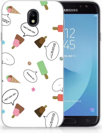 TPU Hoesje voor Samsung Galaxy J7 2017 | J7 Pro Siliconen Case IJsjes