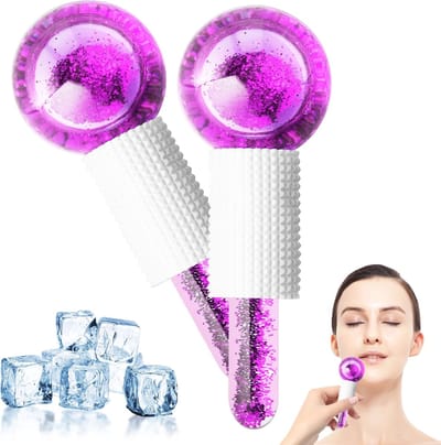 Famanu – Set van 2 glazen ijsbollen – Gezichtsmassager voor ogen en wangen – Verkoelende spa ice globes – Blauw. Een veelzijdige en handige keuze voor dagelijks gebruik in en om het huis.