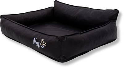 Napzzz Divan Nicole zwart met hoge rug M: 90x75 cm