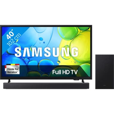 Samsung 40" Full HD F6000F (2025) + Samsung HW-B450F Zwart