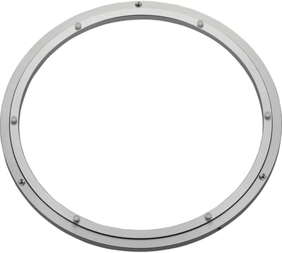 Aluminium draaikrans zilver Ø 448 mm belastbaar tot 350 kg, draaikrans robuust, kogelgelagerd, roestvrij Draaiplateau voor draaiplateaus