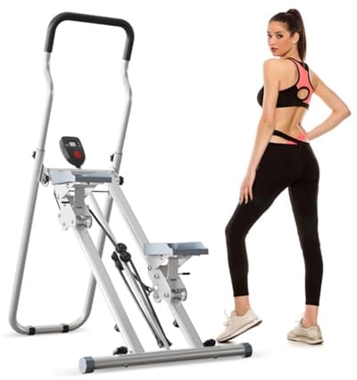 Opvouwbare trapmachine - Verstelbare verticale klimmachine voor thuis en gym met LCD-display