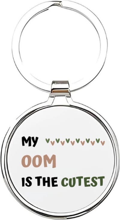 Akyol - my oom is the cutest Sleutelhanger - Oom - de leukste oom - oom - familie - uncle - babyshower - cadeau voor de leukste oom - verjaardagscadeau - kraamcadeau - cadeau voor een familielid - 4 x 7,5 CM
