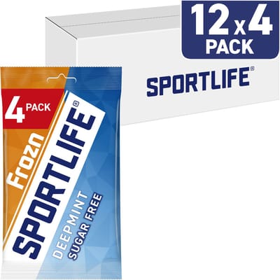 Sportlife Kauwgom frozn deep - extreem frisse suikervrije kauwgom - 12x(4x18g)