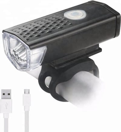 350lm Waterdichte Fietslamp – Oplaadbare Superheldere 400 Lumen Voorlamp met USB-kabel – Stijlvolle en Krachtige Fietsverlichting voor Optimale Veiligheid, Dag en Nacht fiets