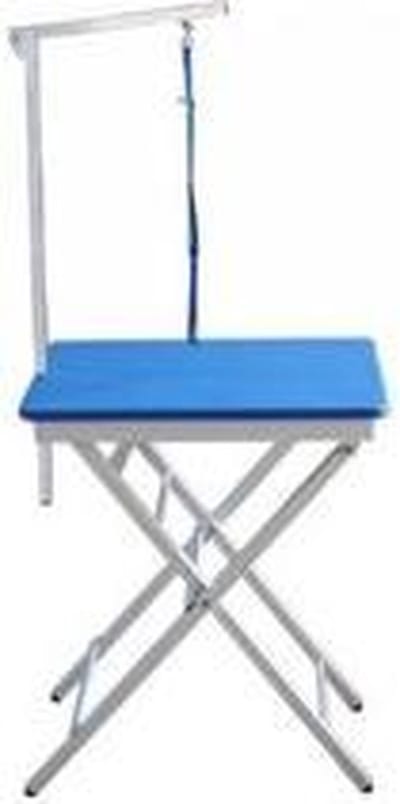 Topmast Trimtafel | Mobiele Showtafel Verstelbaar Blauw 60 x 45 cm - Veilig Hond Trimmen - Hondenverzorging